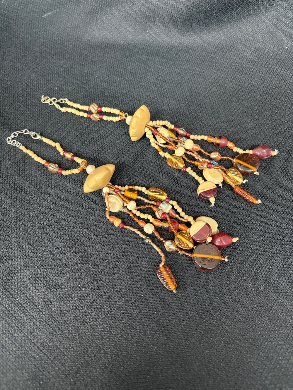Glass bead curtain tie backs